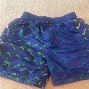 Nike Kids Swim Trunks - Blue and Green